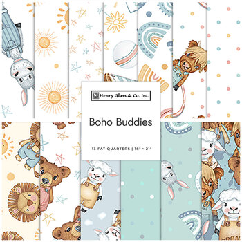 Boho Buddies  13 FQ Set by Sharon Kuplack for Henry Glass Fabrics