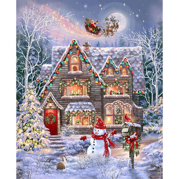 Christmas Eve CD3370-Multi Panel by Timeless Treasures