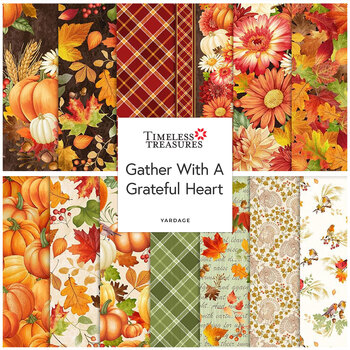 Gather With A Grateful Heart  Yardage by Timeless Treasures Fabrics