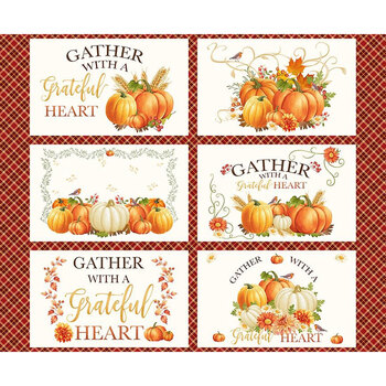 Gather With A Grateful Heart CD3511-MULTI Panel by Timeless Treasures Fabrics