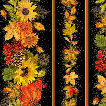 Thankful CM3641-BLACK by Timeless Treasures Fabrics