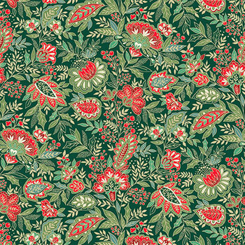 Good Tidings MU-104-G Green by Makower UK for Andover Fabrics