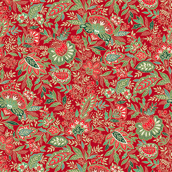 Good Tidings MU-104-R Red by Makower UK for Andover Fabrics