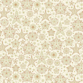 Good Tidings MU-106-Q Cream by Makower UK for Andover Fabrics