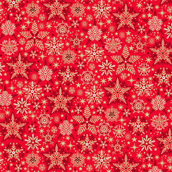 Good Tidings MU-106-R Red by Makower UK for Andover Fabrics