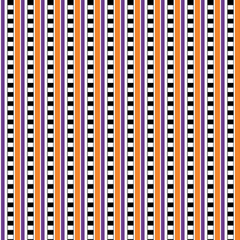 Spooky Cute Halloween PWMY009.MULTI Halloween Check Stripe by Mary Engelbreit for FreeSpirit Fabrics