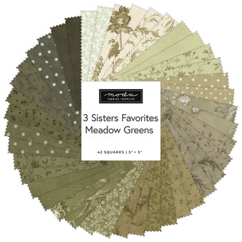 Meadow Greens  Charm Pack by 3 Sisters for Moda Fabrics - RESERVE