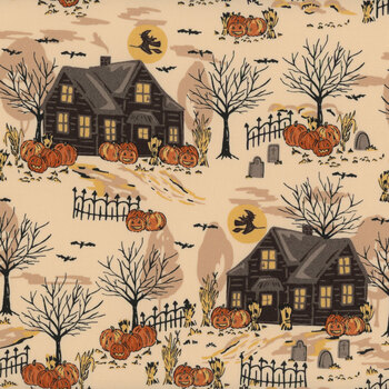 Home Sweet Haunt 20912-11 Bone by Stacy Iest Hsu for Moda Fabrics