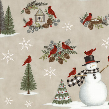 Winter Friends 56130-12 Fog by Deb Strain for Moda Fabrics