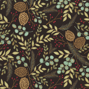 Winter Friends 56131-18 Charcoal Black by Deb Strain for Moda Fabrics