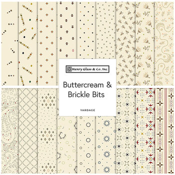 Buttercream & Brickle Bits  Yardage by Kim Diehl for Henry Glass Fabrics