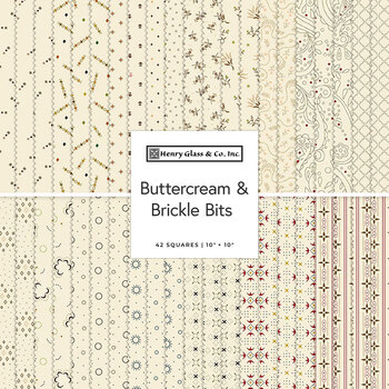 Buttercream & Brickle Bits  10” Squares by Kim Diehl for Henry Glass Fabrics