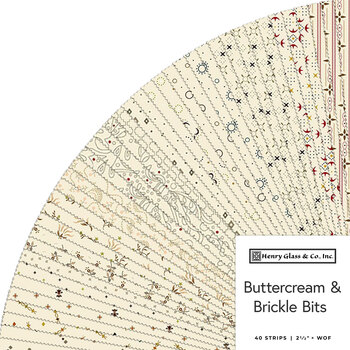 Buttercream & Brickle Bits  2-1/2” Strips by Kim Diehl for Henry Glass Fabrics