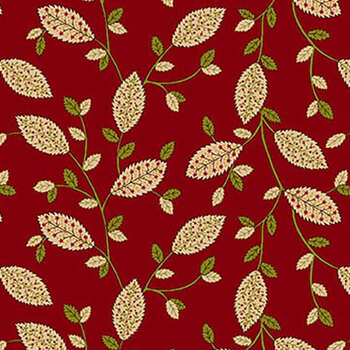 Baubles & Balsam 980-88 Cranberry by Kim Diehl for Henry Glass Fabrics