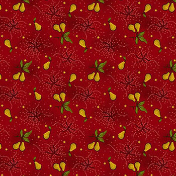 Baubles & Balsam 983-88 Cranberry by Kim Diehl for Henry Glass Fabrics