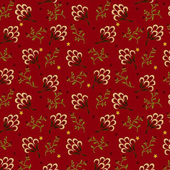 Baubles & Balsam 984-88 Cranberry by Kim Diehl for Henry Glass Fabrics