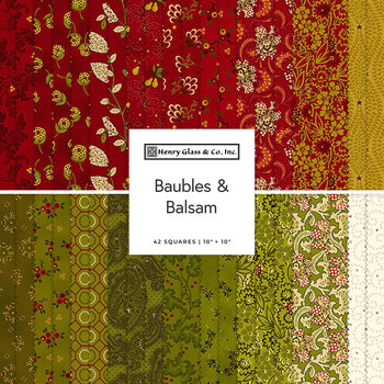 Baubles & Balsam  10” Squares by Kim Diehl for Henry Glass Fabrics