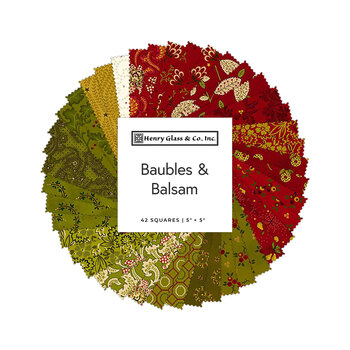 Baubles & Balsam  5” Squares by Kim Diehl for Henry Glass Fabrics