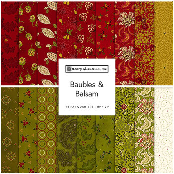 Baubles & Balsam  18 FQ Set by Kim Diehl for Henry Glass Fabrics