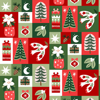 Christmas Miniatures III 5906-RG by Pink Light Studio for P&B Textiles