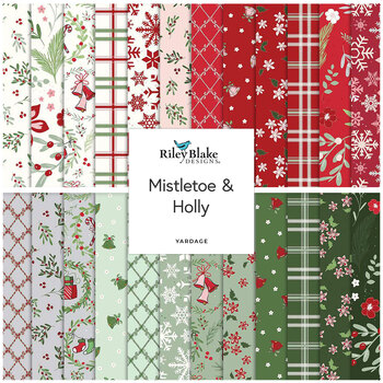 Mistletoe & Holly  Yardage by Beverly McCullough for Riley Blake Designs