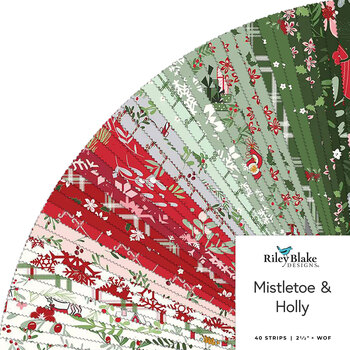 Mistletoe & Holly  Rolie Polie by Beverly McCullough for Riley Blake Designs