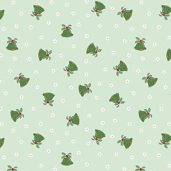 Mistletoe & Holly C16404-HINTOFMINT by Beverly McCullough for Riley Blake Designs