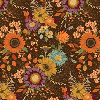 The Awe of Autumn C16190-BROWN by Sandy Gervais for Riley Blake Designs