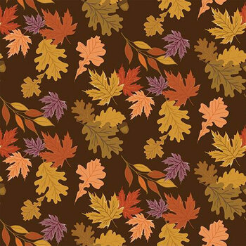 The Awe of Autumn C16191-BROWN by Sandy Gervais for Riley Blake Designs