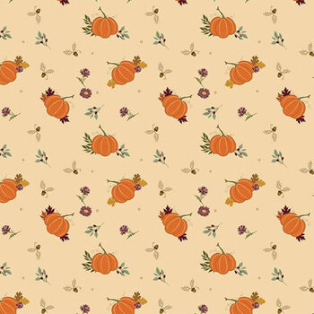 The Awe of Autumn C16192-LATTE by Sandy Gervais for Riley Blake Designs