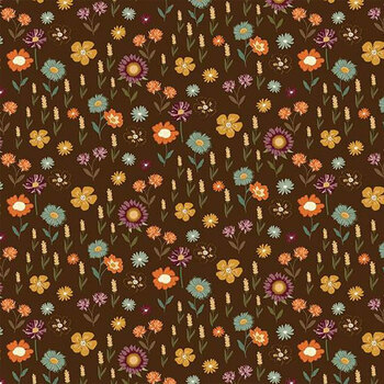 The Awe of Autumn C16194-BROWN by Sandy Gervais for Riley Blake Designs