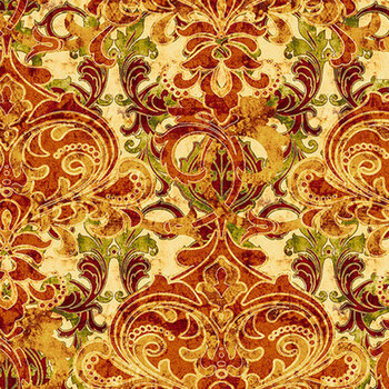 Autumn Fields 8370-35 Pumpkin by Art Loft for Studio E Fabrics