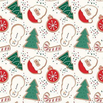 Christmas Flannel F16520-CREAM by My Mind's Eye for Riley Blake Designs