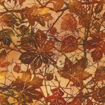 Falling Leaves 6FLS-1 Rust Branches by Jason Yenter for In The Beginning Fabrics