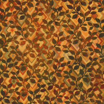 Falling Leaves 8FLS-1 Multi Diamond Leaves by Jason Yenter for In The Beginning Fabrics