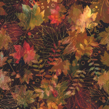 Falling Leaves 2FLS-1 Multi Collage by Jason Yenter for In The Beginning Fabrics