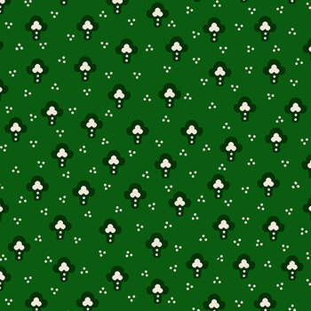 Santa's Coming to Town 1979-66 Green by Stacy West for Henry Glass Fabrics