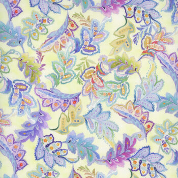 Daydreams 4DD-1 Multi Large Leaves by Jason Yenter for In The Beginning Fabrics