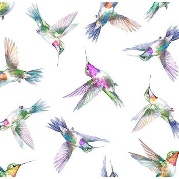 Daydreams 5DD-1 Multi Hummingbirds by Jason Yenter for In The Beginning Fabrics