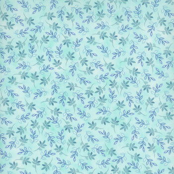 Daydreams 9DD-2 Aqua Sprigs by Jason Yenter for In The Beginning Fabrics