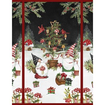 Merry Gnome-ments 39889-193 Panel Multi by Susan Winget for Wilmington Prints