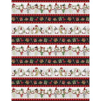 Merry Gnome-ments 39890-939 Multi by Susan Winget for Wilmington Prints