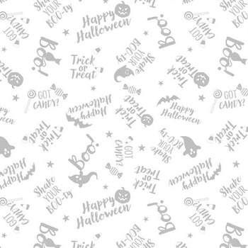 Essentials Spooky Spectacle 39184-100 White on White by Wilmington Prints