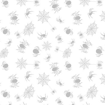 Essentials Spooky Spectacle 39180-100 White on White by Wilmington Prints