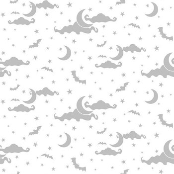 Essentials Spooky Spectacle 39182-100 White on White by Wilmington Prints