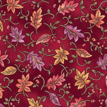 Autumn Breeze 17150-10 Red by Nancy Halvorsen for Benartex