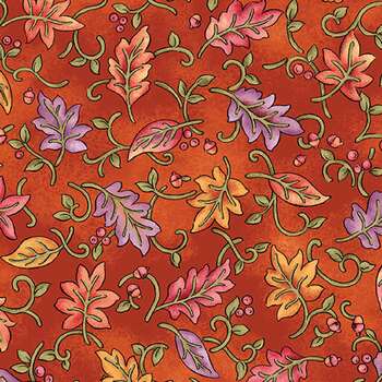 Autumn Breeze 17150-23 Pumpkin by Nancy Halvorsen for Benartex