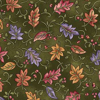 Autumn Breeze 17150-40 Green by Nancy Halvorsen for Benartex