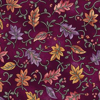 Autumn Breeze 17150-67 Plum by Nancy Halvorsen for Benartex