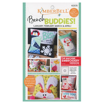 Bench Buddies - January, February, March, April - Machine Embroidery CD